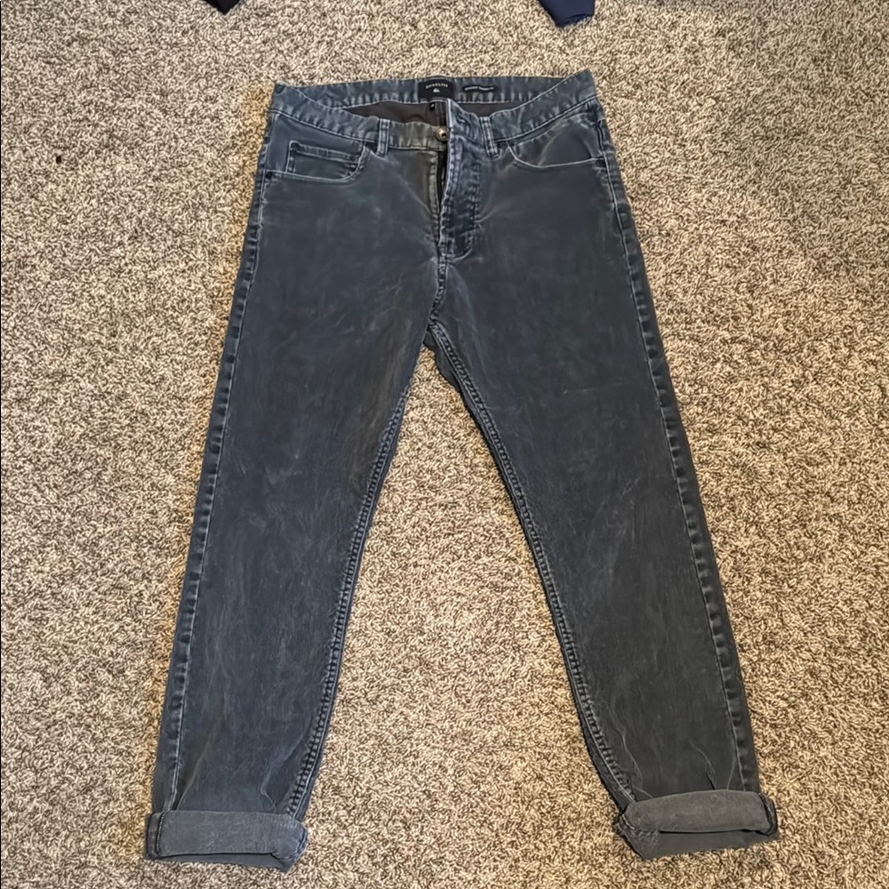 Men's Bluish Grey Corduroy Jean